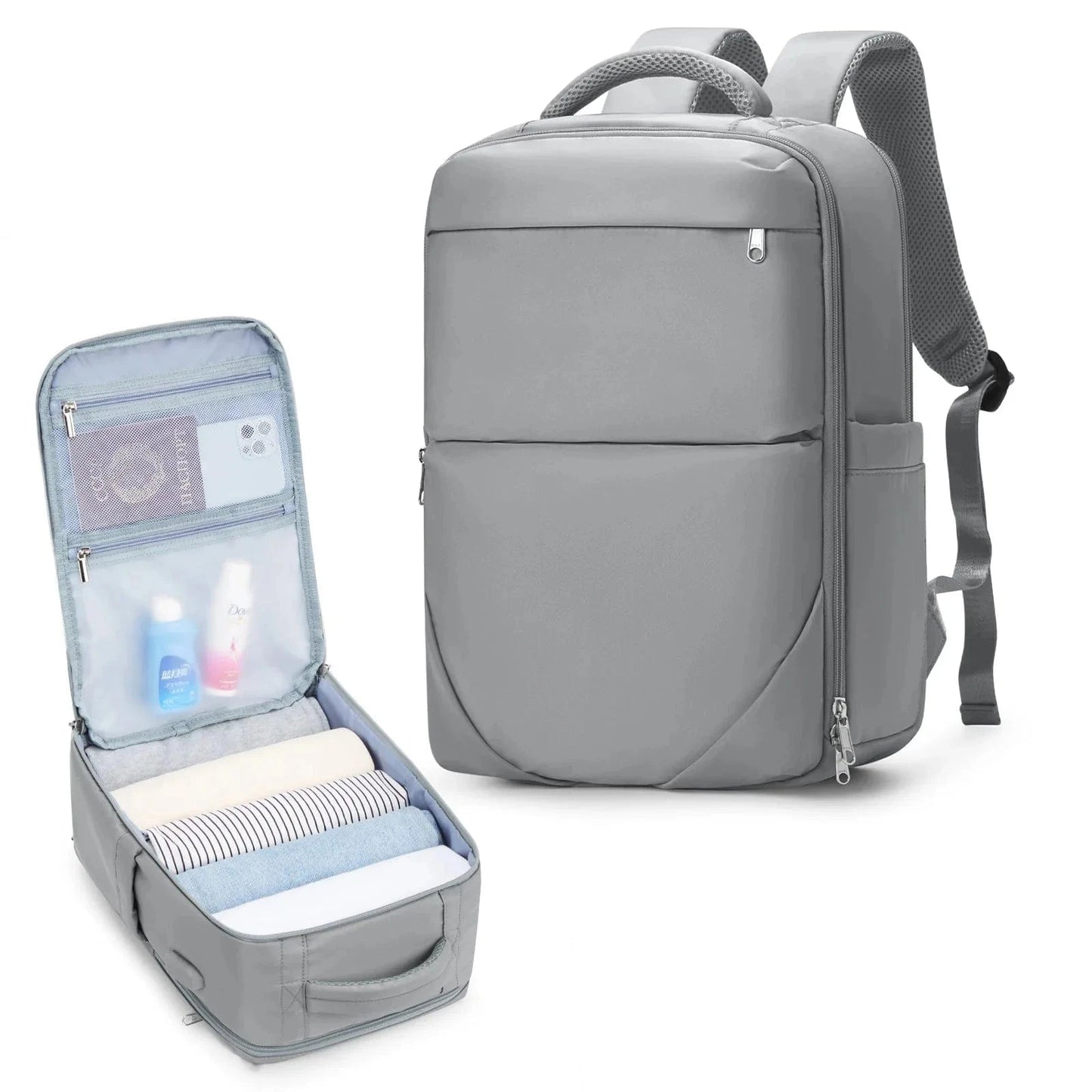 Sac à Dos Avion 40x20x25 - Collection SkyTravel Gris