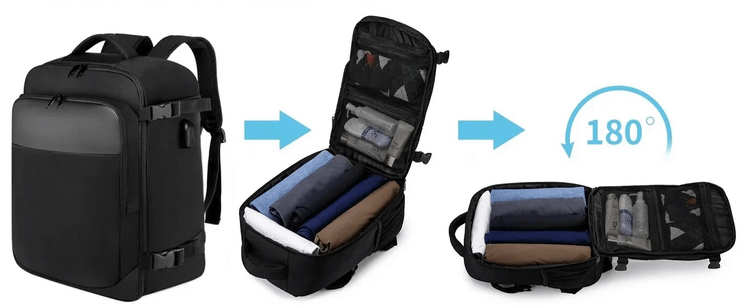 Sac à Dos Cabine Avion 40x20x25 - Taille Compacte