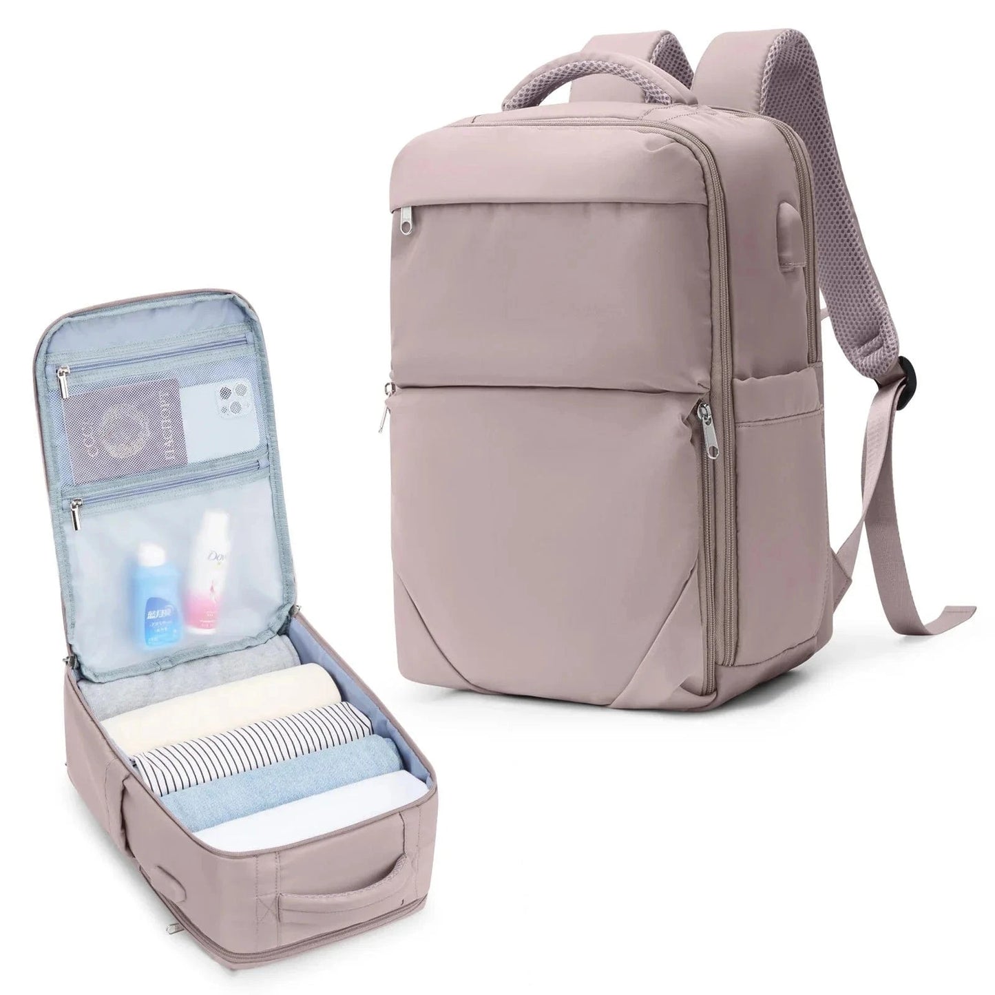 Sac à Dos Avion 40x20x25 - Collection SkyTravel Rose