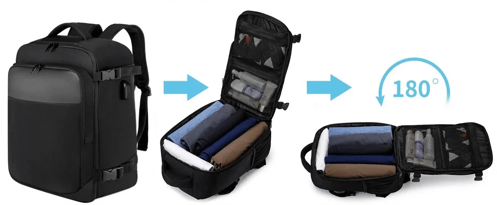 Sac à Dos Cabine Avion 40x20x25 - Taille Compacte