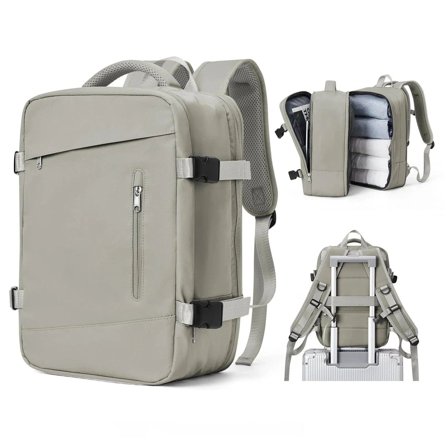 Sac à Dos Cabine Avion 40x20x25 - Voyager en Style Gris