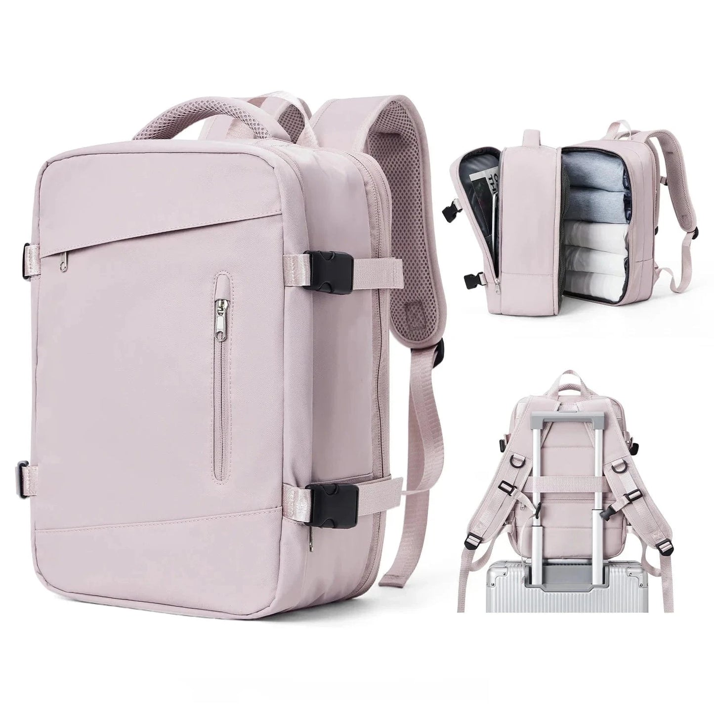 Sac à Dos Cabine Avion 40x20x25 - Voyager en Style Rose