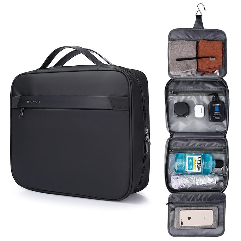 Trousse de Toilette Homme à Suspendre - Format XL Noir